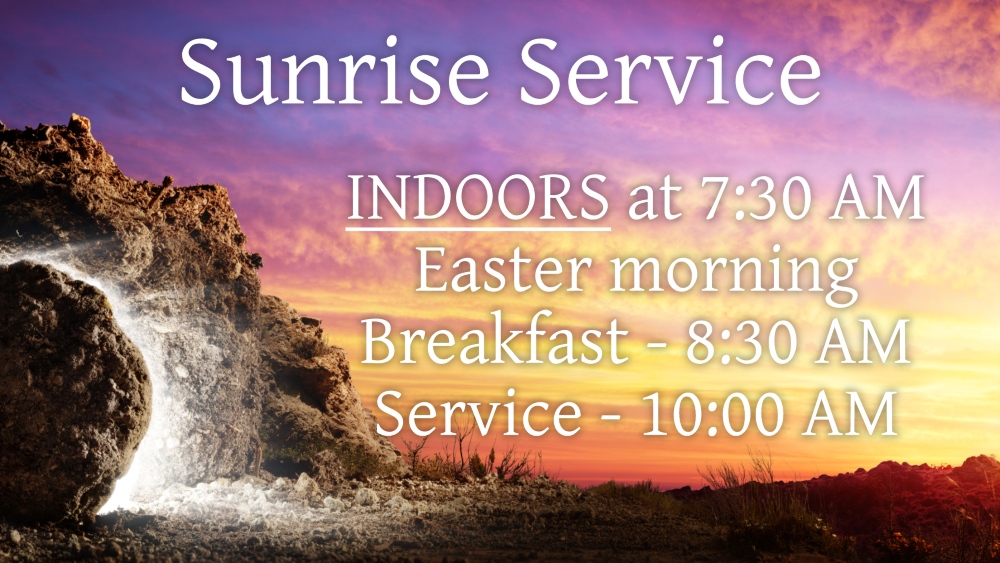 Easter Indoor Announcement